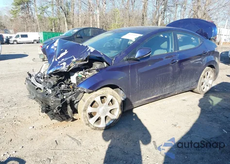 2012 Hyundai Elantra Limited z USA, uszkodzony, nr VIN 5NPDH4AE4CH146369